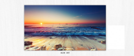QUADRO SU VETRO BLU SKY