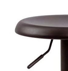 SGABELLO CON ALZATA A GAS S 302 TUTTO NERO