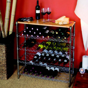 CANTINETTA PORTABOTTIGLIE CON PIANO IN MASSELLO