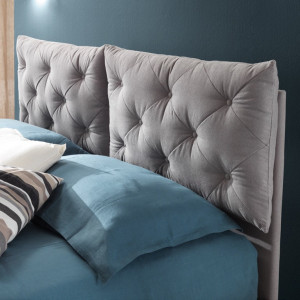 LETTO MATRIMONIALE IBIZA CON BOTTONI E BOX
