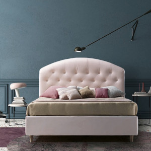 LETTO MATRIMONIALE CON BOTTONI E BOX ROMANTICO
