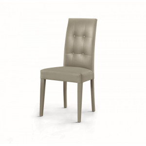 sedia capitonnè ecopelle grigio tortora dim 675
