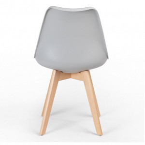 SEDIA IN POLIPROPILENE GRIGIO CON CUSCINO CANDI