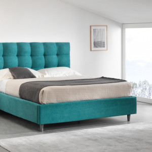 LETTO MATRIMONIALE IN TESSUTO CON CONTENITORE SAHARA
