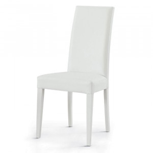 SEDIA IN ECOPELLE BIANCA DIM 577