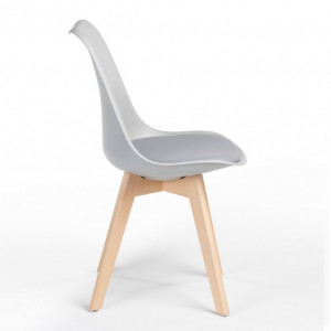 SEDIA IN POLIPROPILENE GRIGIO CON CUSCINO CANDI