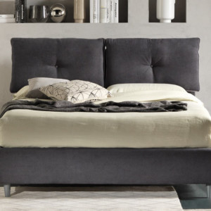LETTO CON BOX MATRIMONIALE MILANO IN TESSUTO