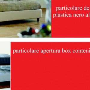 LETTO MATRIMONIALE TESSILE SOGNO CON BOX CONTENITORE SOGNO DI HOPPLA