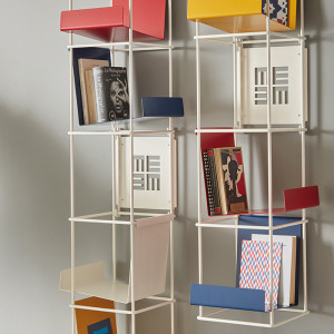 LIBRERIA LIBRO VERTICALE COMPLETA DI MENSOLE