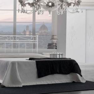 LETTO MATRIMONIALEMODERNO IN FERRO LEONARDO