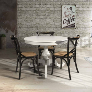 TAVOLO ROTONDO ALLUNGABILE DIMENSIONI RIDOTTE