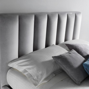 LETTO IN TESSUTO CON BOX PARIGI PIEDINO ALTO
