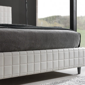 LETTO MATRIMONIALE MYKONOS TRAPUNTATO CON BOX CONTENITORE