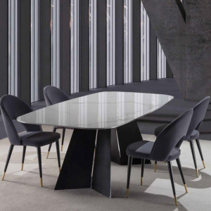 TAVOLO DA PRANZO PIANO IN GRES LUCIDO EMPIRE CLASSIC
