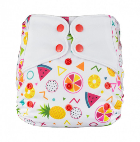 Scutec cu tutti-frutti ElfDiaper (cu buzunar cu intrare larga + impiedicator de scurgeri la burtica)
