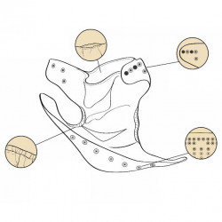 Scutec cu forme abstracte ElfDiaper (cu buzunar cu intrare larga + impiedicator de scurgeri la burtica)
