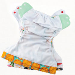 Scutec cu forme abstracte ElfDiaper (cu buzunar cu intrare larga + impiedicator de scurgeri la burtica)