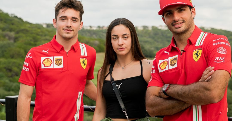 In pictures: W-Series driver Marta García meets Charles and Carlos