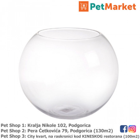 Akvarijumska staklena kristalna kuga za ribice fish bowl petmarket petshop podgorica crna gora montenegro
