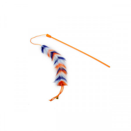 Afp 2809 pecaljka za macke 44*7*2cm Furry Ball-Long Fluff Wand - Orange