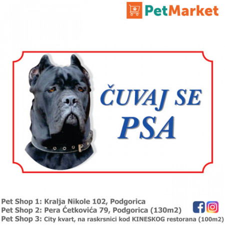 cane corso tabla cuvaj se psa upozorenja petmarket petshop podgorica crna gora