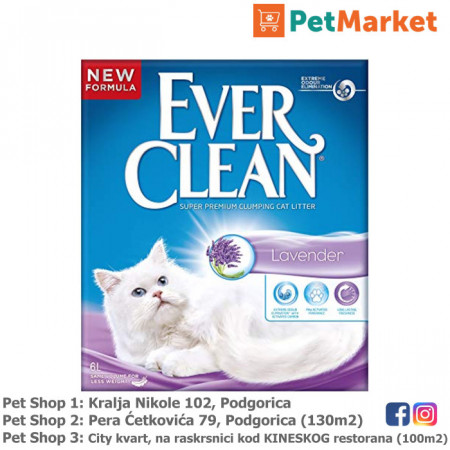 EVER CLEAN Posip za mačke LAVENDER 6L
