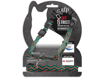 Afp 7071 set za macke (povodac i am) Off Street - Cat Harness & Leash Set - Chevron