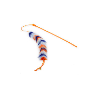 Afp 2809 pecaljka za macke 44*7*2cm Furry Ball-Long Fluff Wand - Orange
