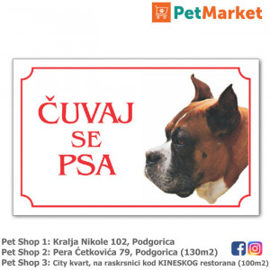 Tabla upozorenja "ČUVAJ SE PSA" Boxer