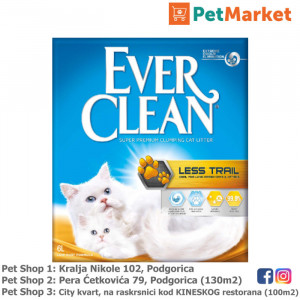 EVER CLEAN Posip za mačke LESS TRAIL 6L