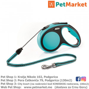 KERBL Flexi povodac New Comfort Blue M 5m Cord