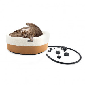 Afp 5341 lezaljka sa grijačem 51*51*12cm Lam - Heated Donut bed grey