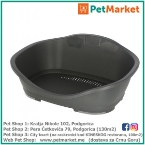 KERBL Krevet Plastic Bed Sleepers gray 80,5 x 49 x 32 cm