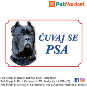 Tabla upozorenja "ČUVAJ SE PSA" Cane Corso