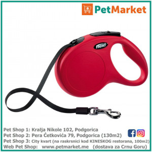 KERBL Flexi povodac New Classic Red XS 3m Tape