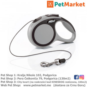 KERBL Flexi povodac New Comfort Gray XS 3m Cord