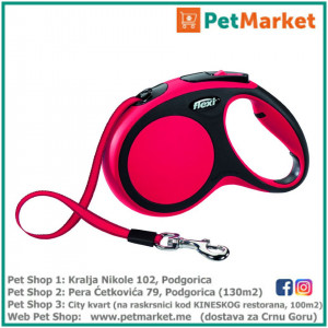 KERBL Flexi povodac New Comfort Red S 5m Tape