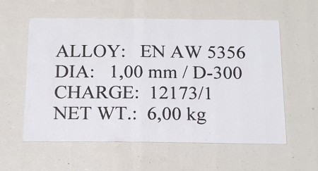 Sarma aluminiu AlMg5 1,0mm
