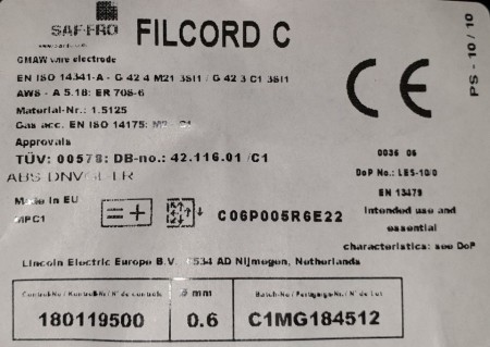 Sarma sudura Filcord C - 0.6mm