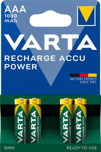 Acumulatori Varta R3 (AAA) 1000mAh - 4 buc / blister
