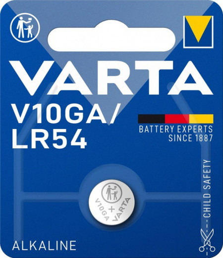 Baterie buton alcalina LR54 (AG10), Varta