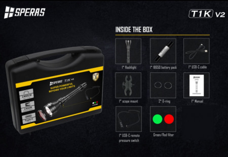 Kit vanatoare cu lanterna Speras T1 V2