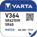 Baterie buton SR60 (AG1 / V364), Varta