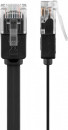 Cablu plat CAT 6, U/UTP, 10m, negru