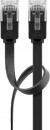 Cablu plat CAT 6, U/UTP, 10m, negru