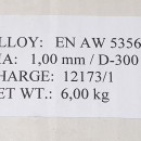 Sarma aluminiu AlMg5 1,0mm