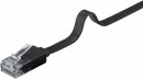 Cablu plat CAT 6, U/UTP, 10m, negru