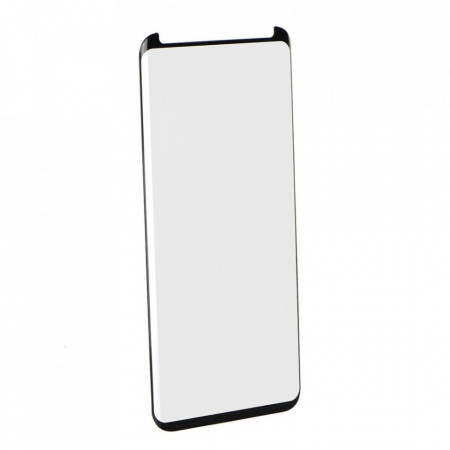 5D Full Glue закален стъклен протектор - Samsung Galaxy S8 Plus (съвместим с гръб) черен