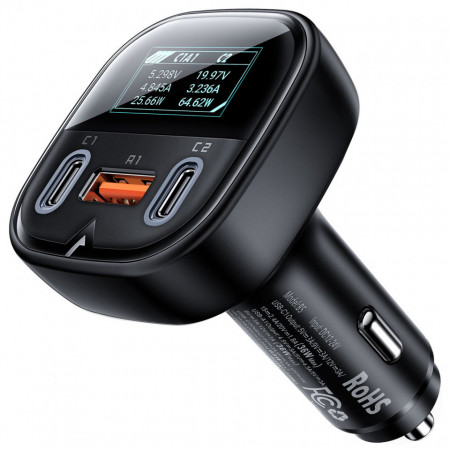 Acefast car charger 101W 2x USB Type C / USB, PPS, Power Delivery, Quick Charge 4.0, AFC, FCP черен (B5)