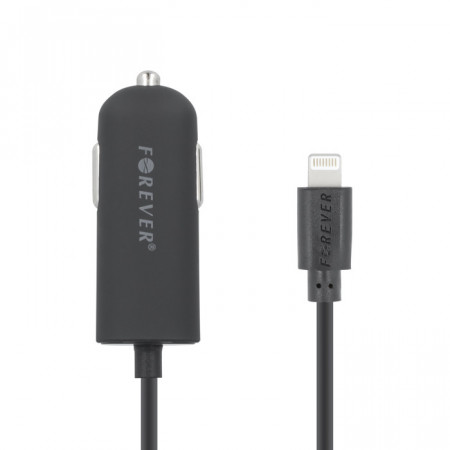 Зарядно за кола FOREVER M-02 Lightning 5V 1А 1.2m черен